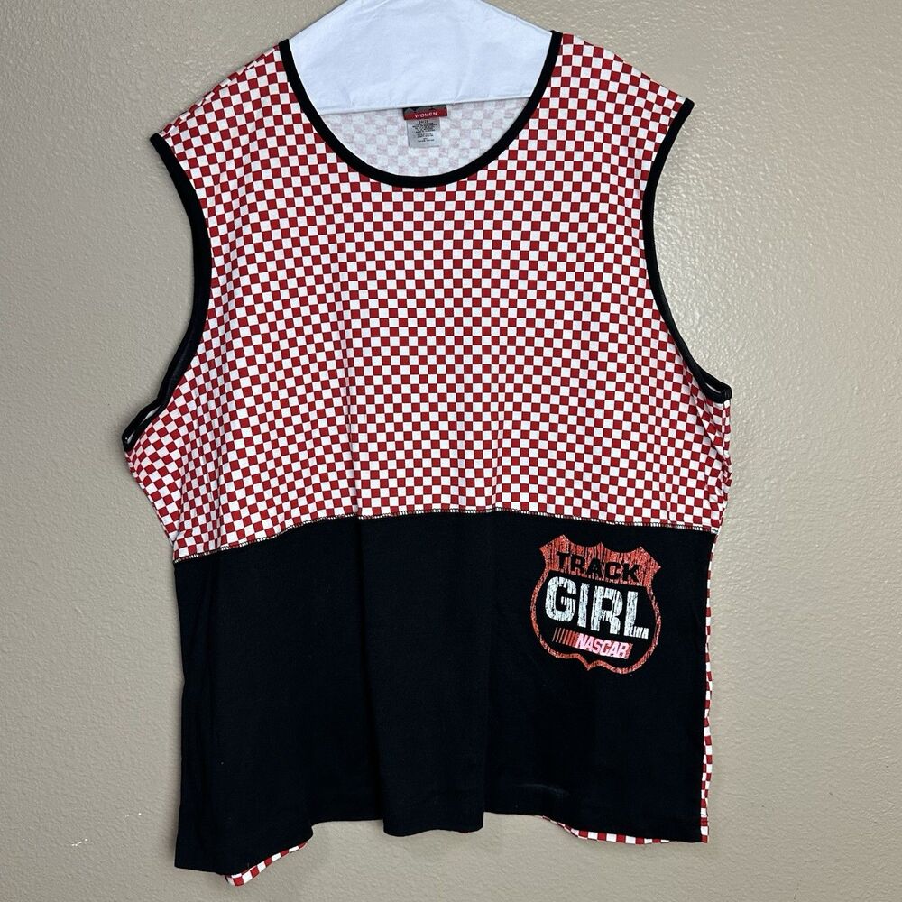 NASCAR Jerry Leigh Apparel Womens Size 3x Checkered Flag Race Track Tank Top